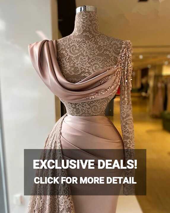 Elegant High Neck Arabic Dubai Style Prom Gown Unique Design One ...