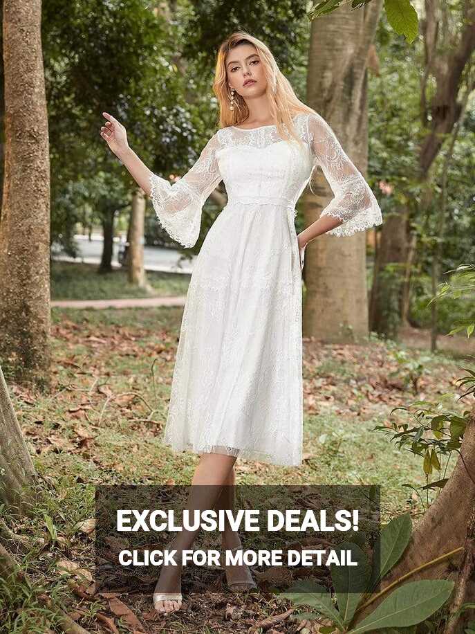 Elegant Knee Length Lace Casual Dress for Cocktail