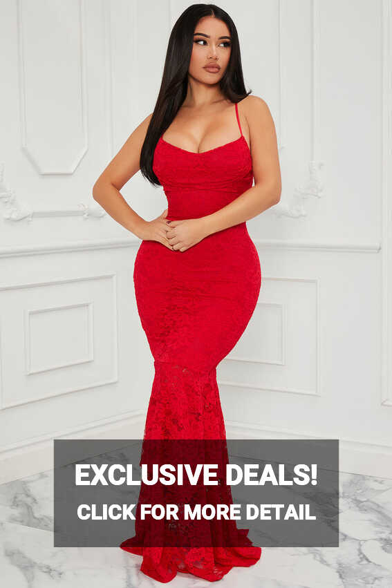 Elegant Lace Maxi Dress - Red | Fashion Nova, Dresses | Fashion Nova