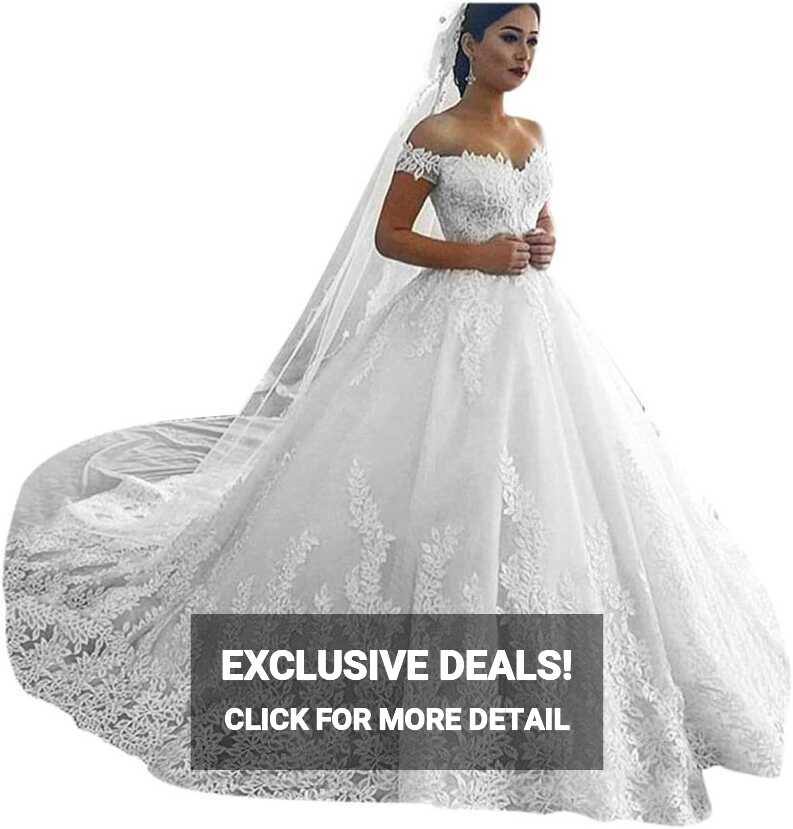 Elegant Lace Off Shoulder Wedding Dress with Court Turkey | Ubuy