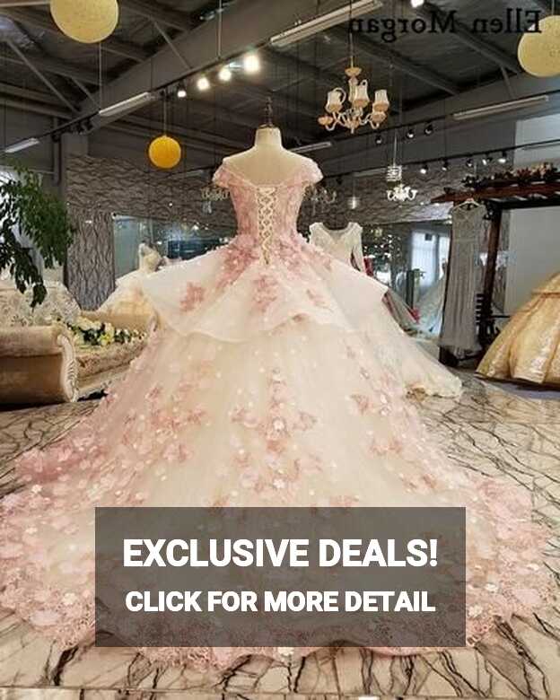 Elegant Pink Lace Princess Wedding Dresses 2019 African Black ...