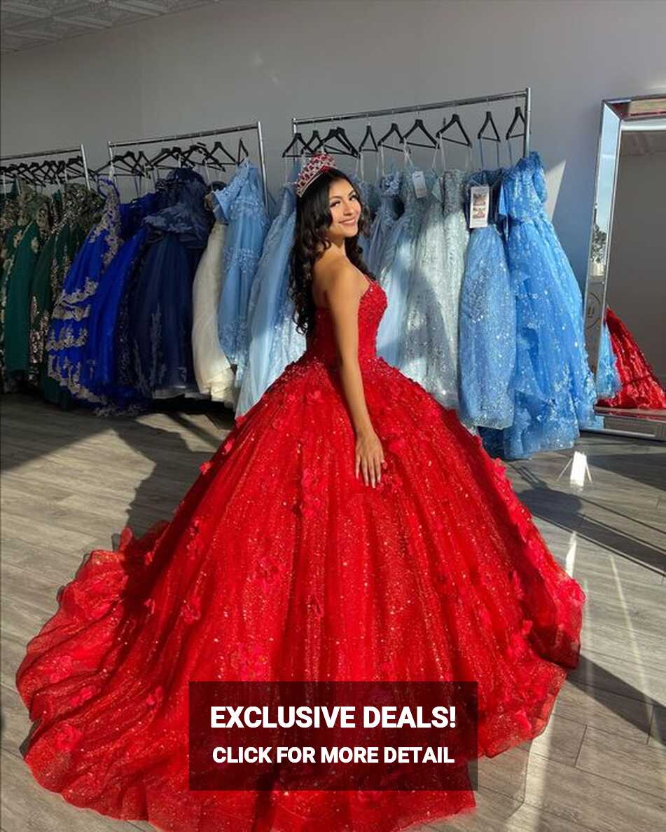 Elegant Red Ball Gown Quinceanera prom Dress For Sweet 16 Y2059 ...