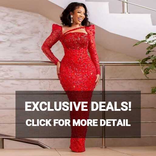 Elegant Red Sequined Prom Dresses Sparkly Sequined Sheath Plus ...