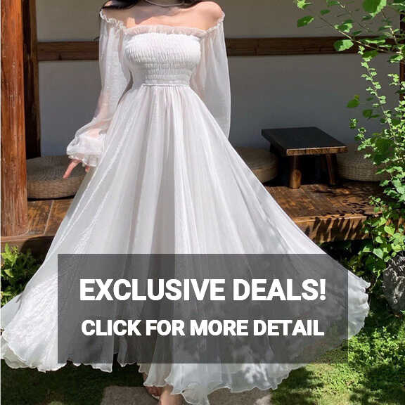 Elegant White Dress Women Sexy Off Shoulder Long Dress Fashion ...