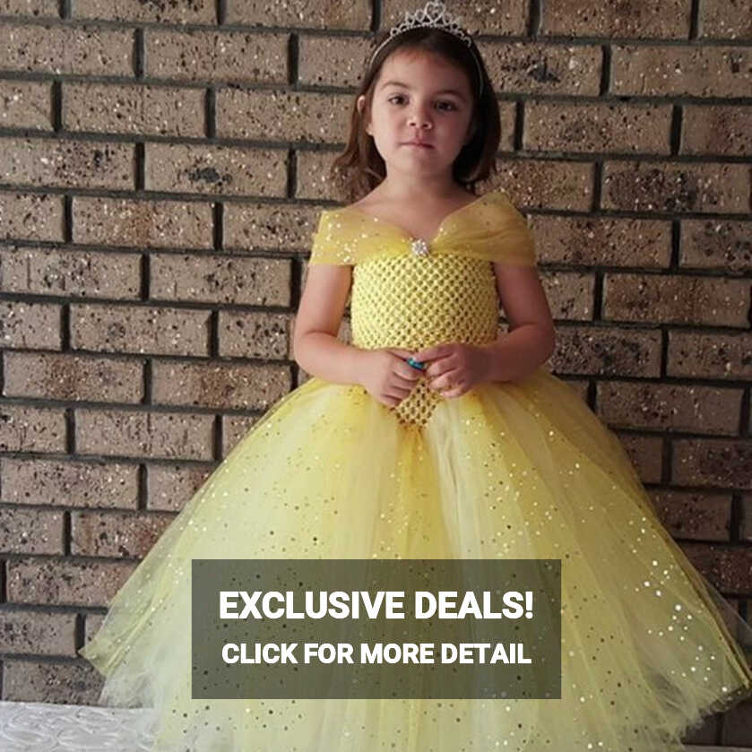 Elegant Yellow Girls Party Tutu Dress Princess Dress Stunning ...