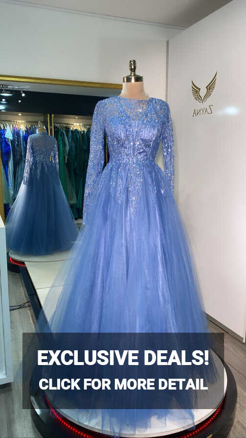 Elegant blue dress design glitters – Zayna Dresses