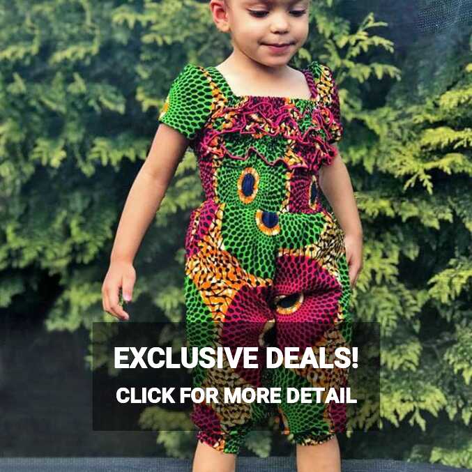 Ellema African Ankara Print Kid&#39;s Jumpsuit - African Clothing ...