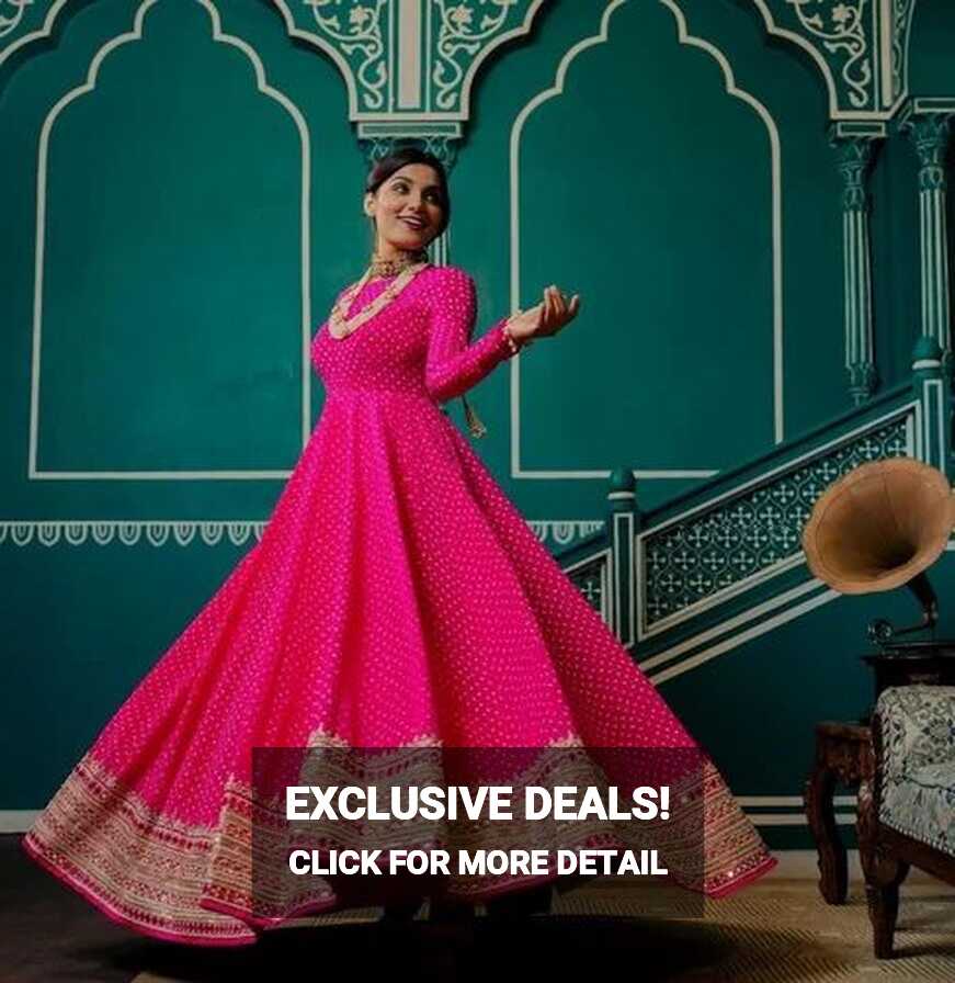 Embroidered New Party Wear Silk Gown With Dupatta, Dark Pink at Rs ...