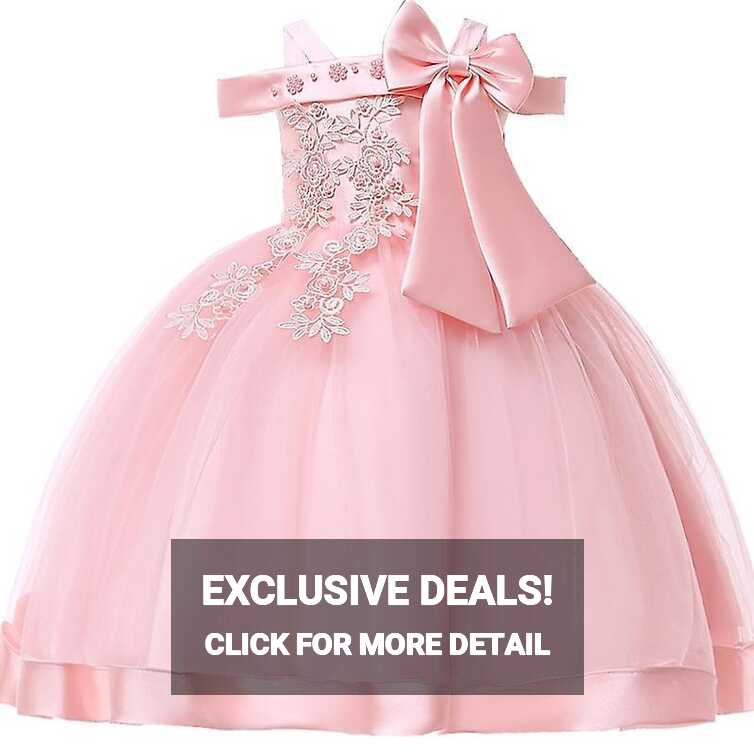 Embroidery Silk Princess Dress For Baby Girl Flower Elegant Girls ...