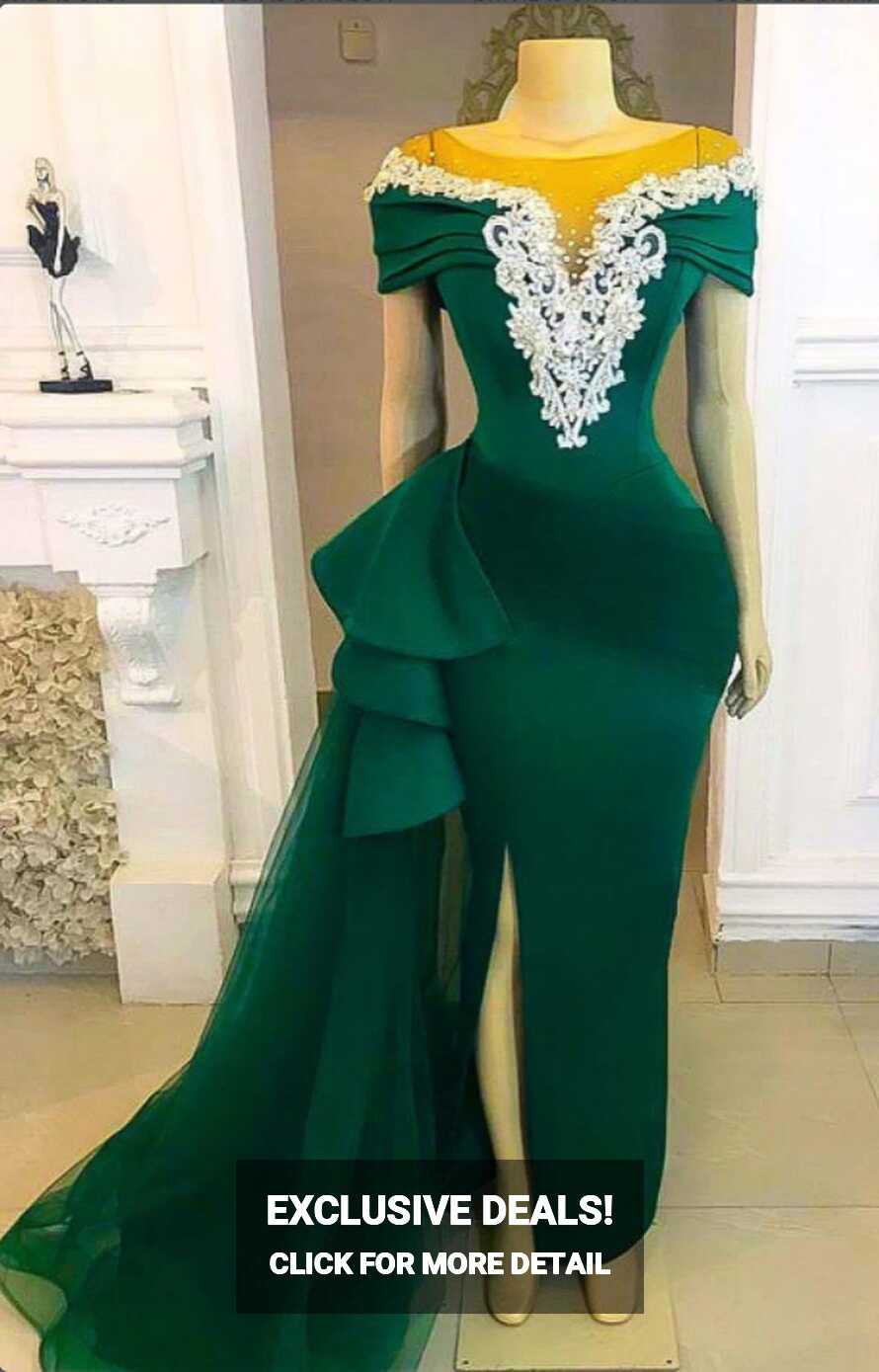 Emerald Green Wedding Reception Dress, African Wedding Dress ...