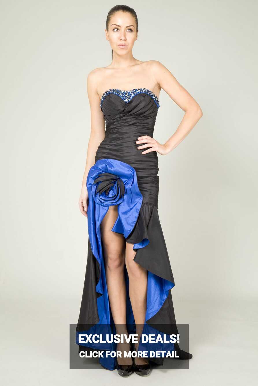 Erika&#39;s Black &amp; Royal Blue Prom Dress – Dynasty London