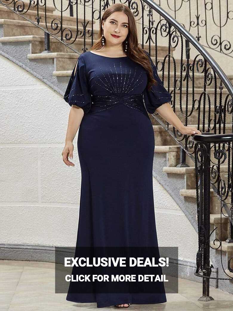 Evening Dress | Plus Size for Mother of the Bride Floor Length ...