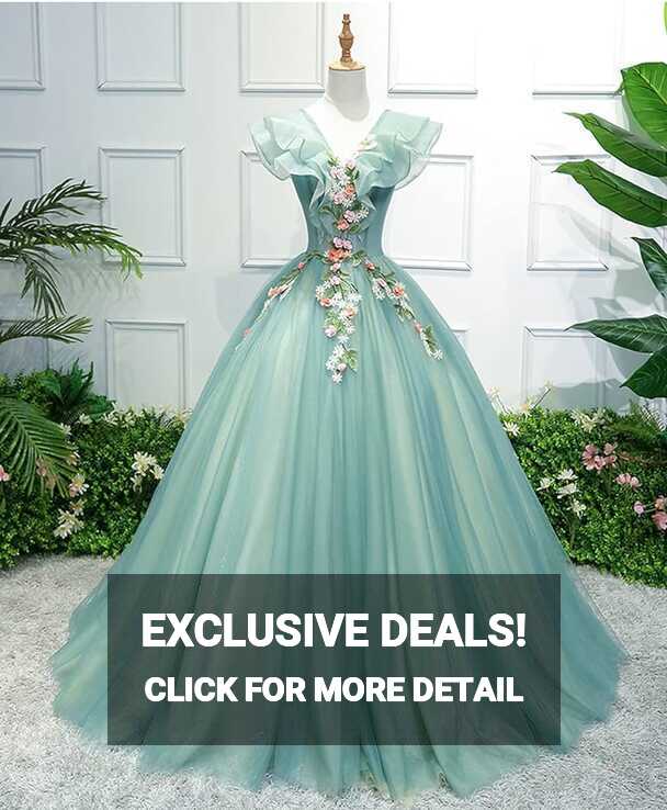 Evening Dresses for Women Chiffon V Neck Floral Bride Wedding ...