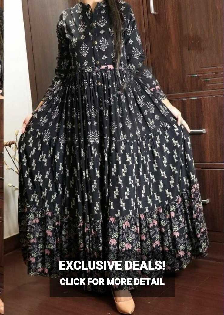 Exclusive New cotton Long Cotton Gown with Digital Print