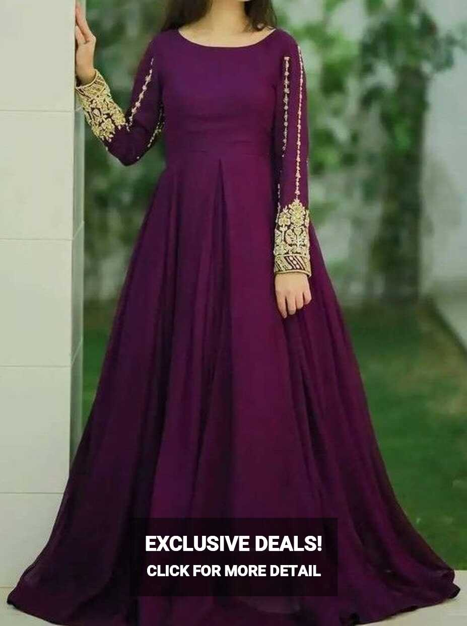 Extremely Beautiful Purple Dress Design| Purple Pakistani Dresses ...