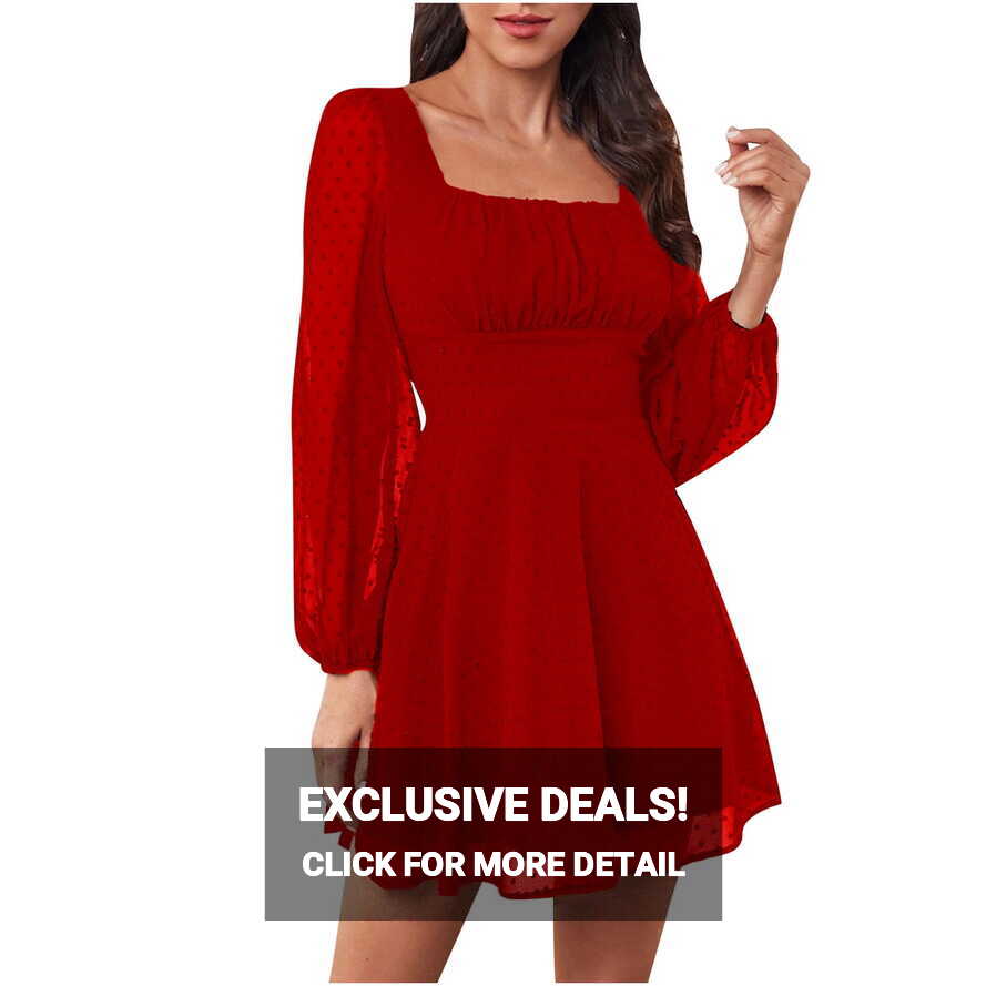 FENGXIAOMAO Long Sleeve Round-Neck Dress Women&#39;s Fashion Casual ...