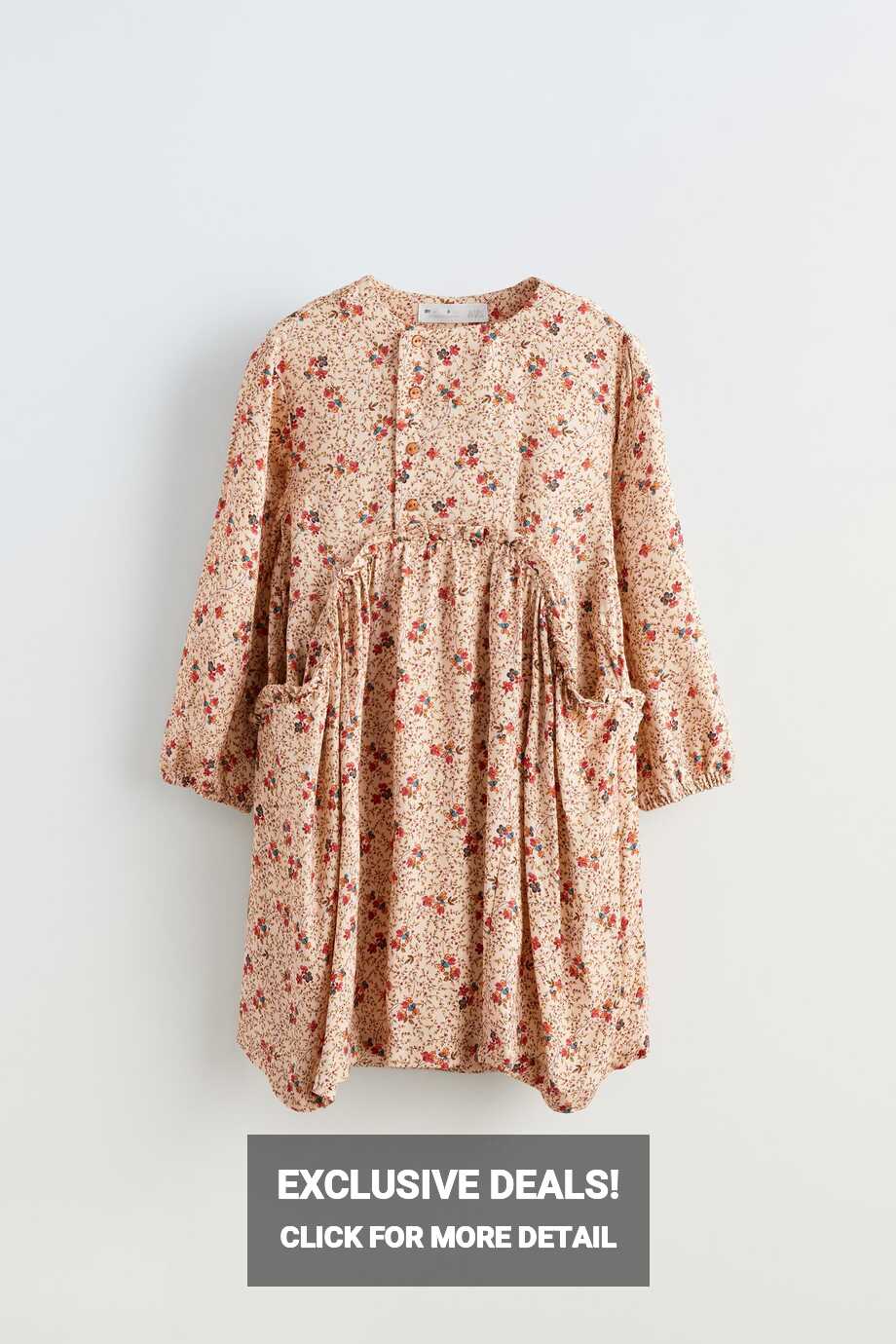 FLORAL PRINT DRESS - Light beige | ZARA Turkey