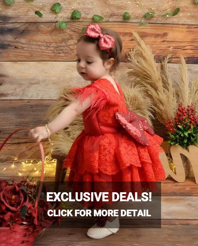 Fancy Red Dress, Red Baby Girl Dress With Ribbon, Baby Girl Tutu ...