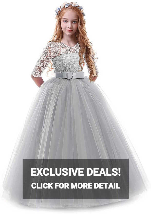 Fancydresswale Princess Floor Length party gown for Girls- Grey ...