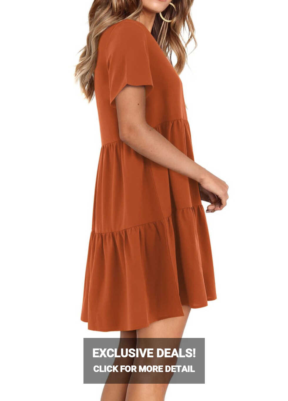 Fantaslook Summer Dresses for Women V Neck Casual Loose Flowy ...