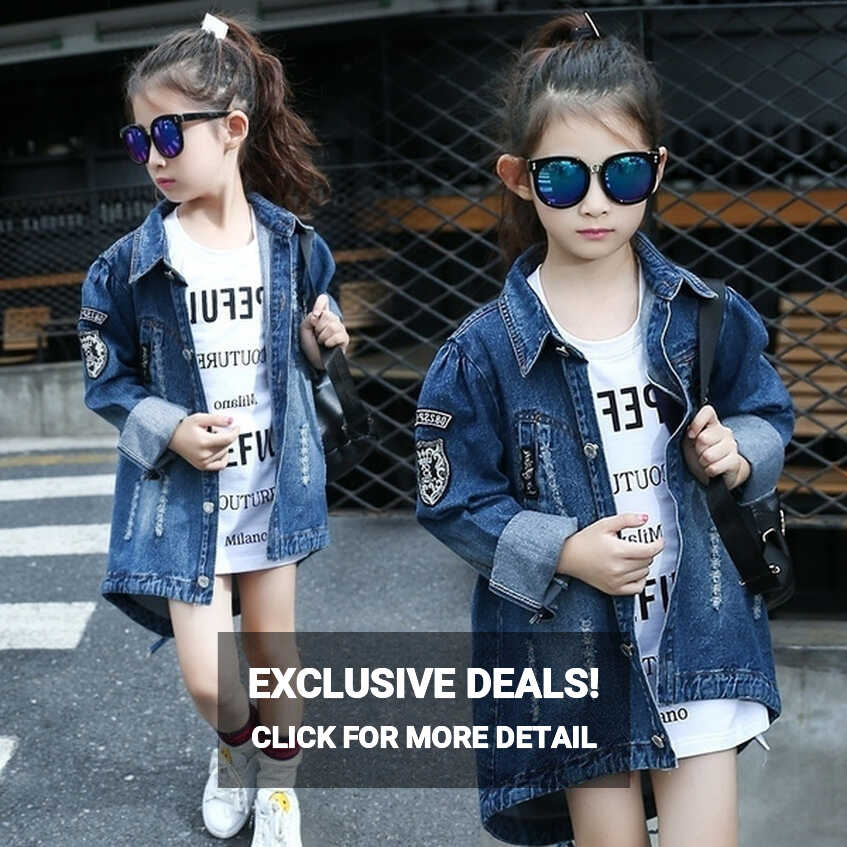 Fashion Children &amp; Young Adults Denim Jacket Denim Coat Girl ...