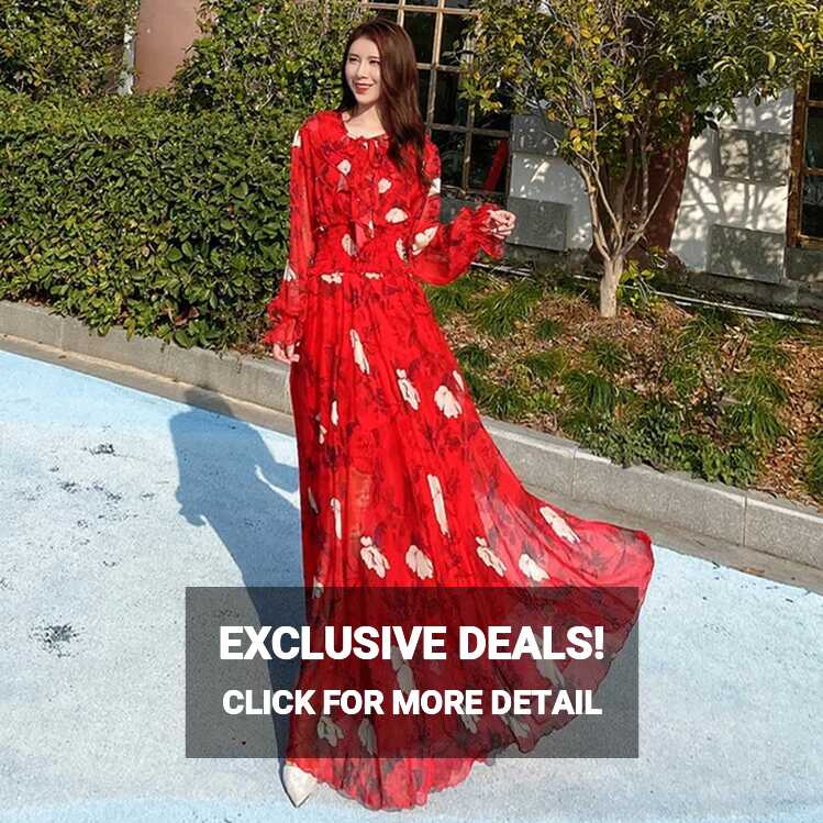 Fashion Designer Maxi Dress 4xl Plus Size Women Long Sleeve Boho ...