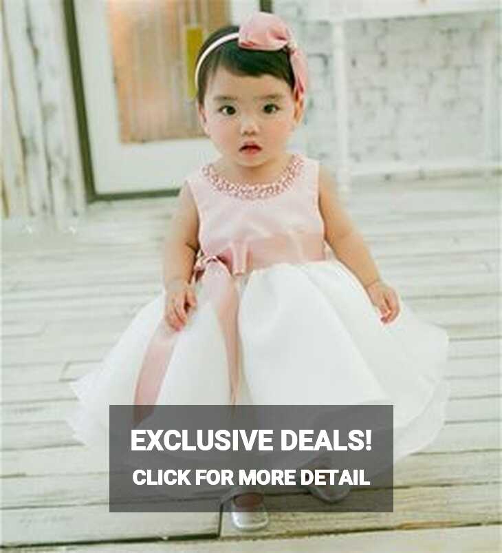 Fashion Summer Style Baby Girl Wedding Dress Toddler Kids Girl ...