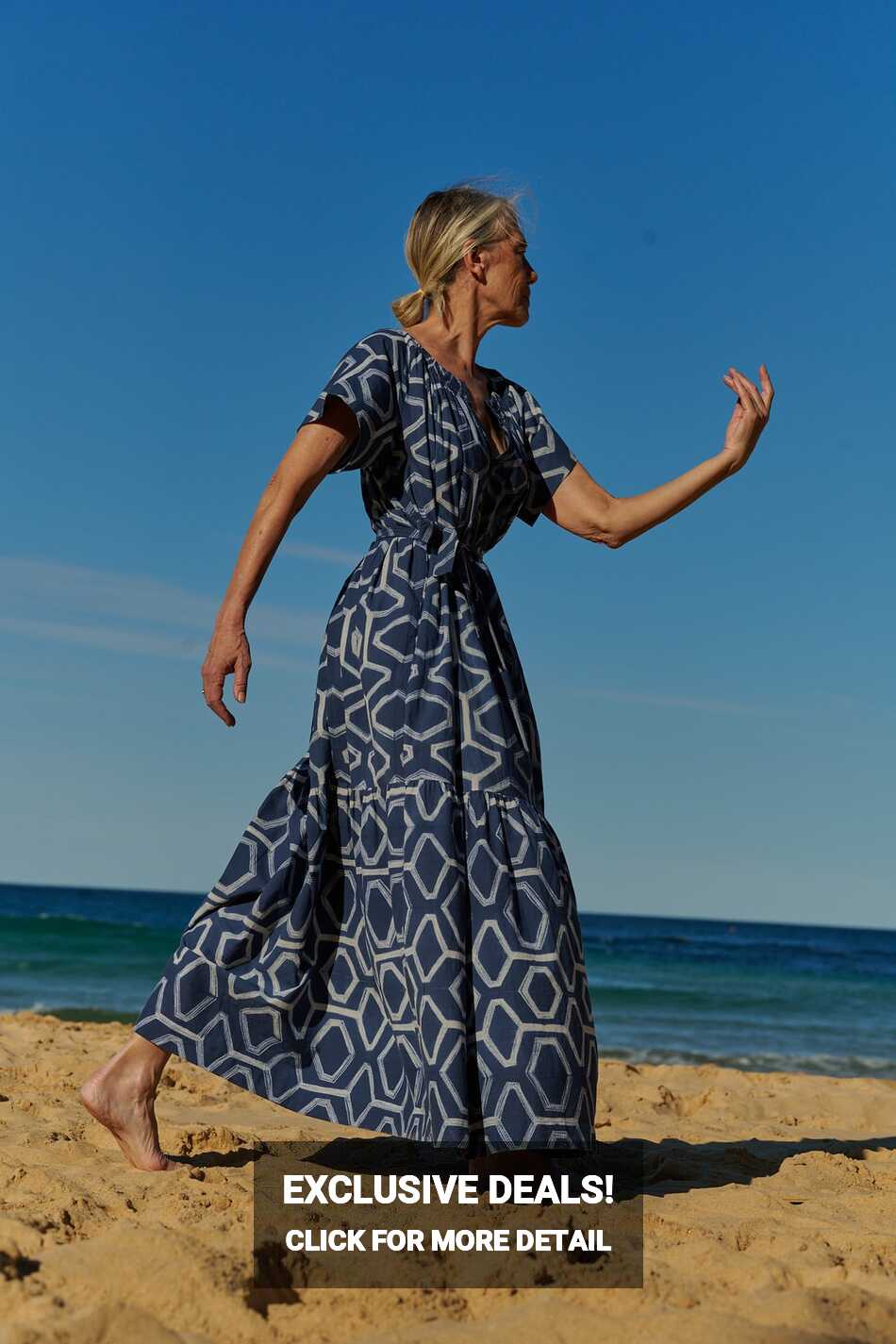 Feeling Blue Cotton Shibori Dress Maxi – Brigid McLaughlin