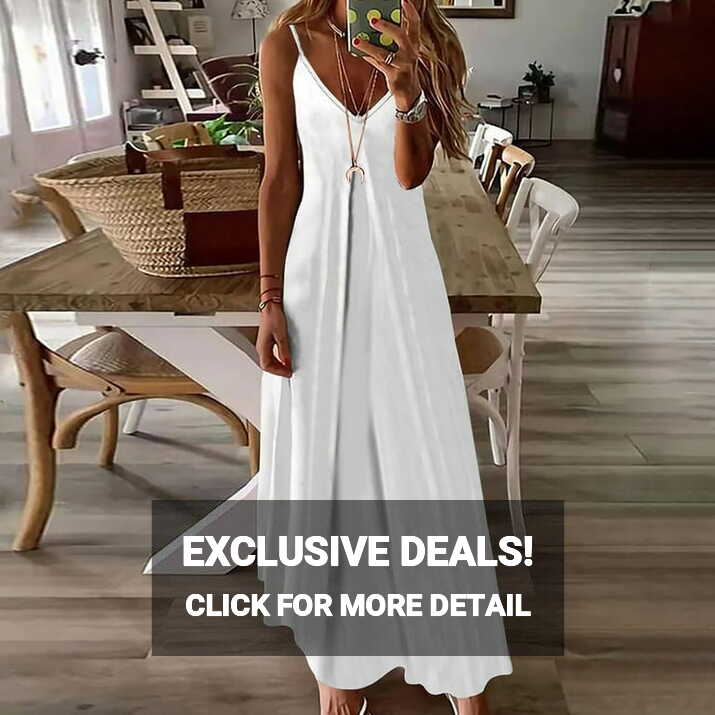 Finelylove Flowy Summer Dress For Women Sexy Birthday Dress V-Neck ...