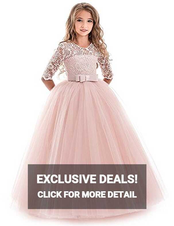 First Communion Dresses for Girls 7-16 Lace Flower Summer Holiday ...