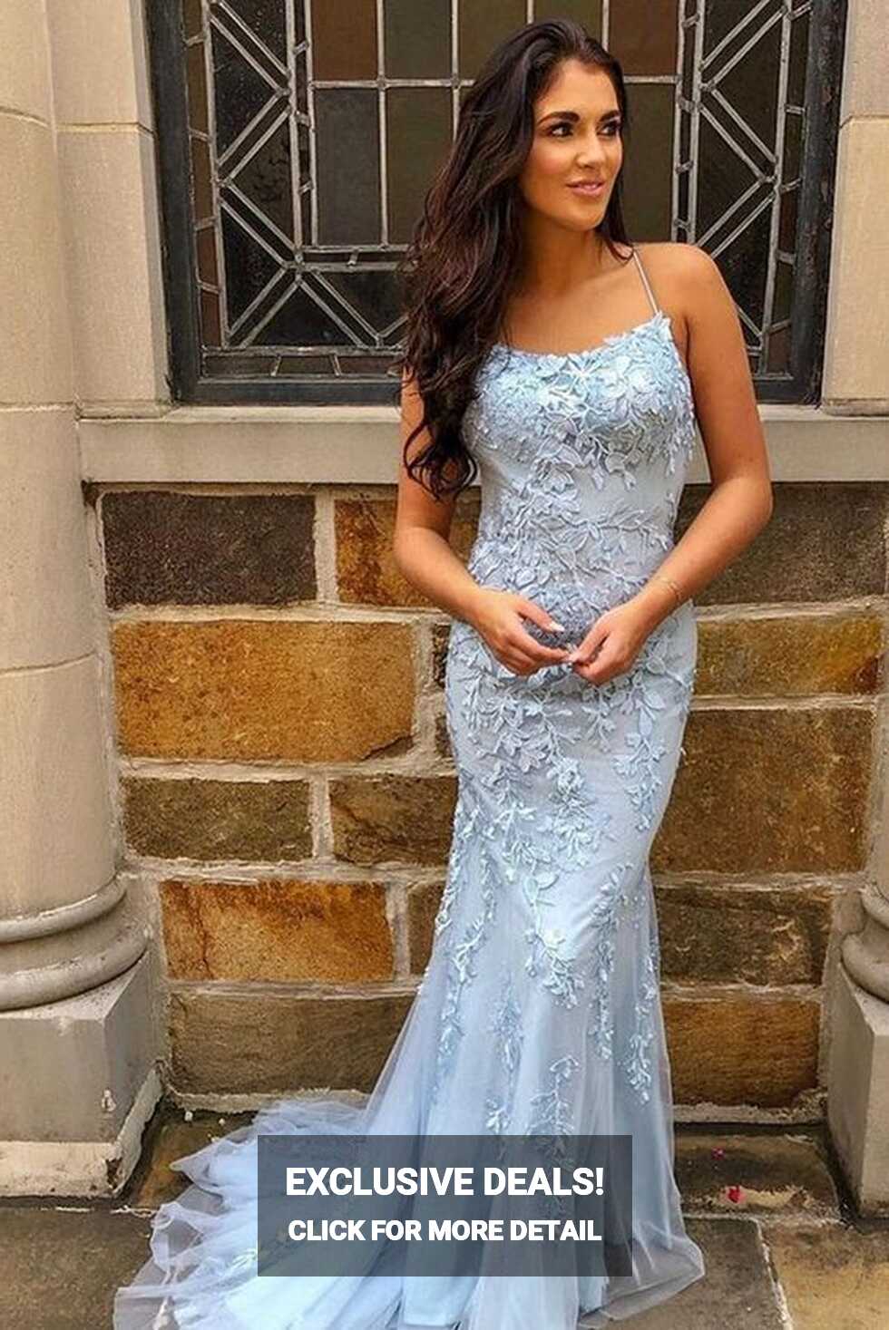 Fitted Light Blue Prom Dress – daisystyledress