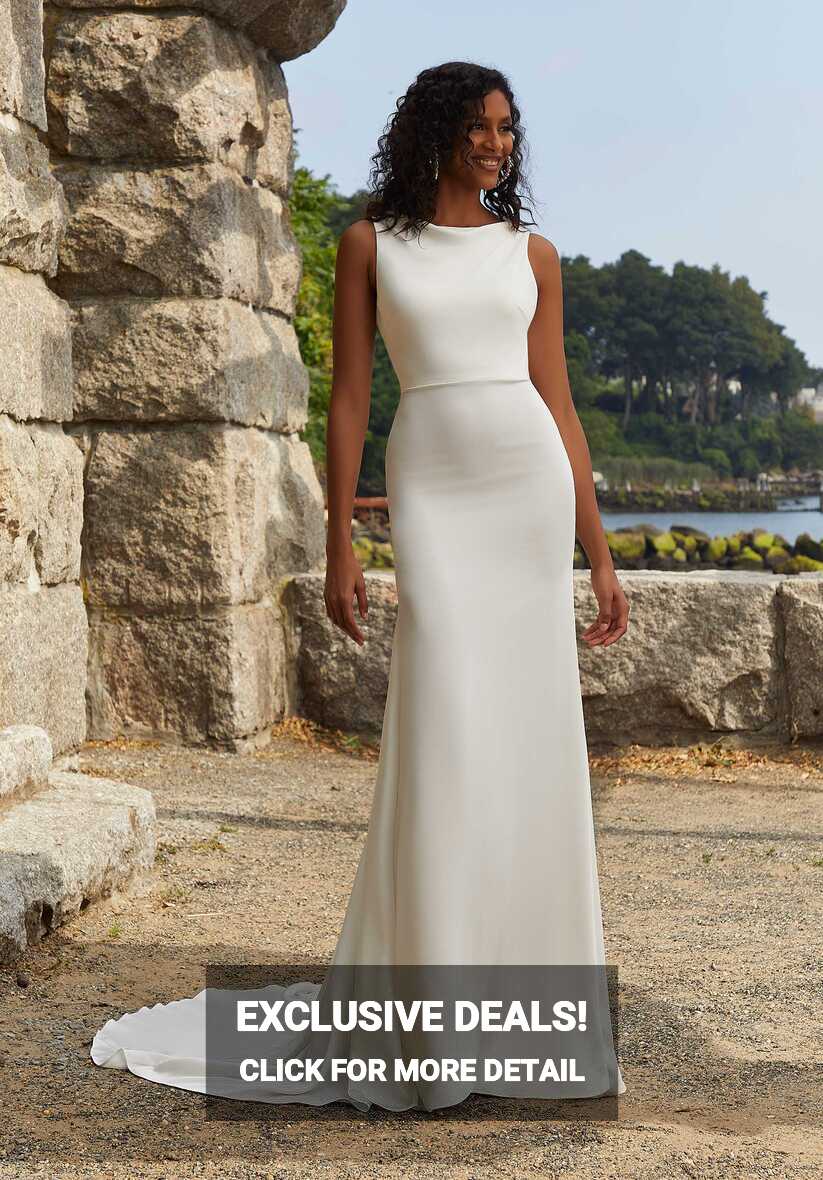 Fitted Plain Wedding Dress Factory Sale | sustainiaworld.com