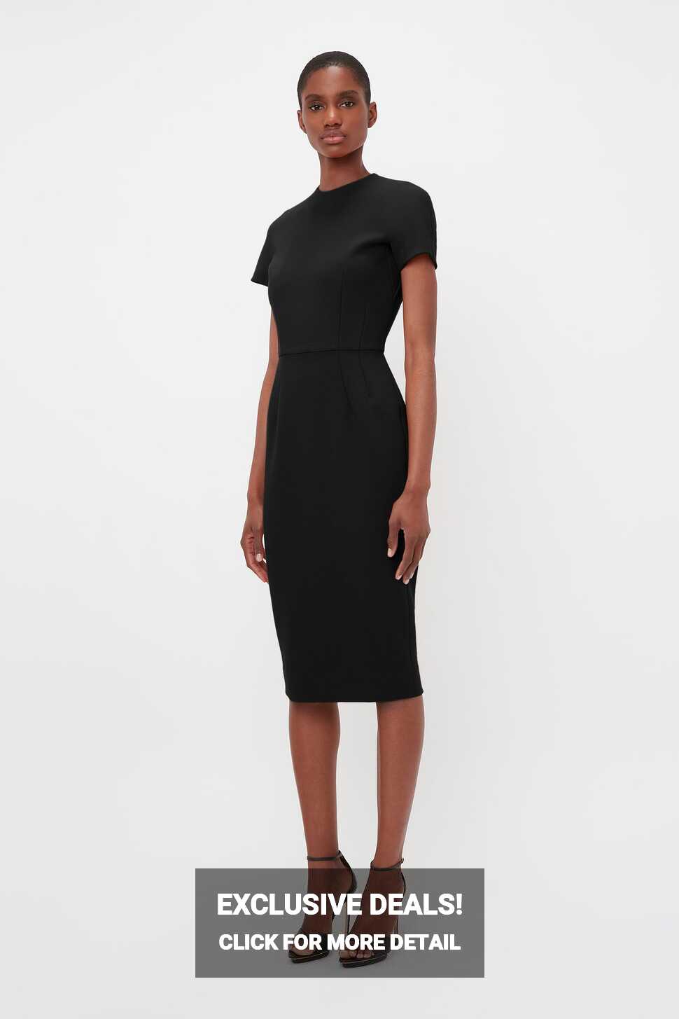 Fitted T-Shirt Dress In Black – Victoria Beckham UK