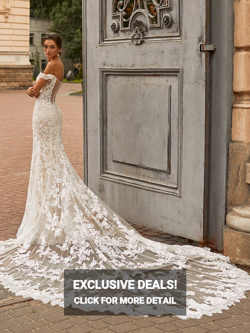 Fitted Wedding Dress Long Train Sale | sustainiaworld.com