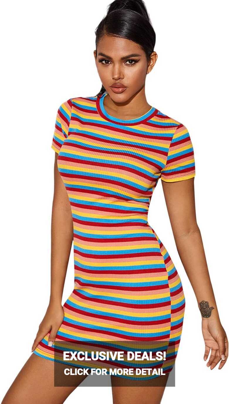 Floerns Women&#39;s Casual Short Sleeve Striped Turkey | Ubuy