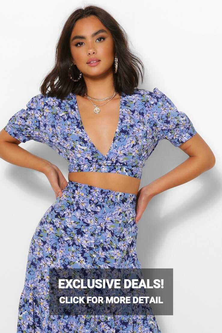 Floral Crop Top &amp; Maxi Skirt Two-Piece Set | boohoo