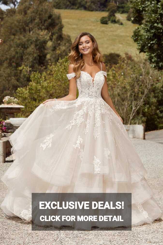 Floral Princess Wedding Dress with Glitter Tulle | Sophia Tolli