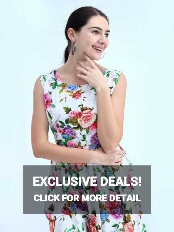 Floral Print Knee Length Dress at Rs 1034 | Cotton Printed Dress ...