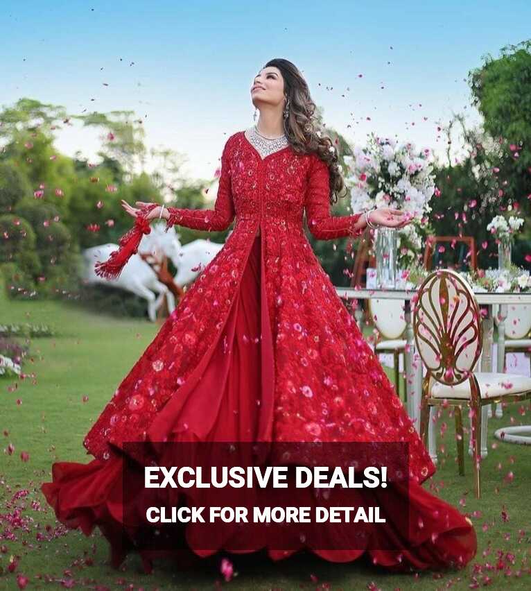 Floral Red Ladies Designer Gown at best price in North 24 Parganas ...