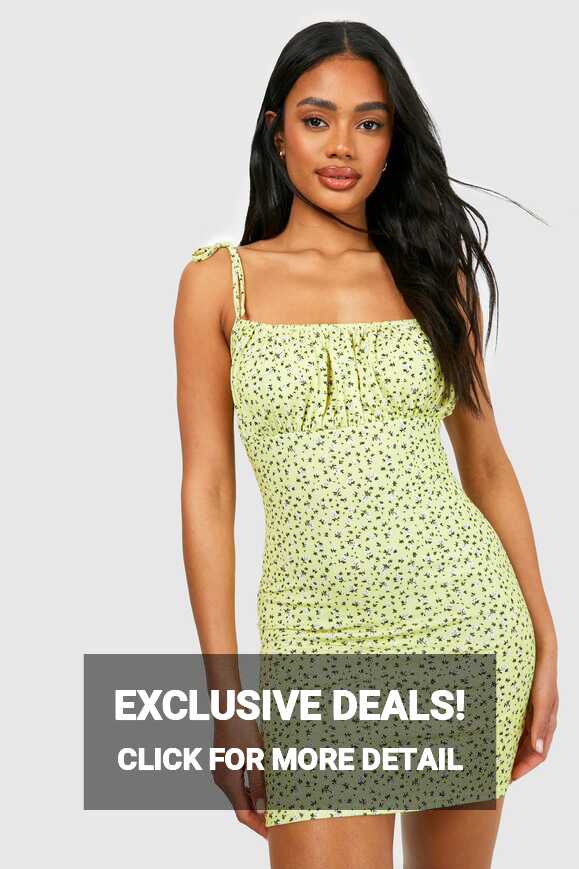 Floral Strappy Mini Dress | boohoo IL