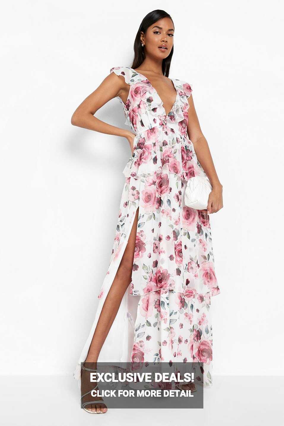 Floral Tiered Ruffle Maxi Dress