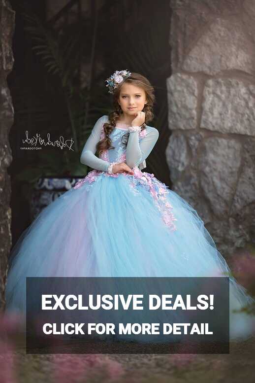 Flower Girl Dress, Pink and Blue Couture Marie Antoinette Princess ...