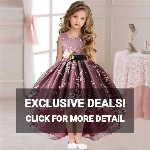 Flower Girl Dress Kids Formal Birthday Party Dresses Size 3 4 5 6 ...