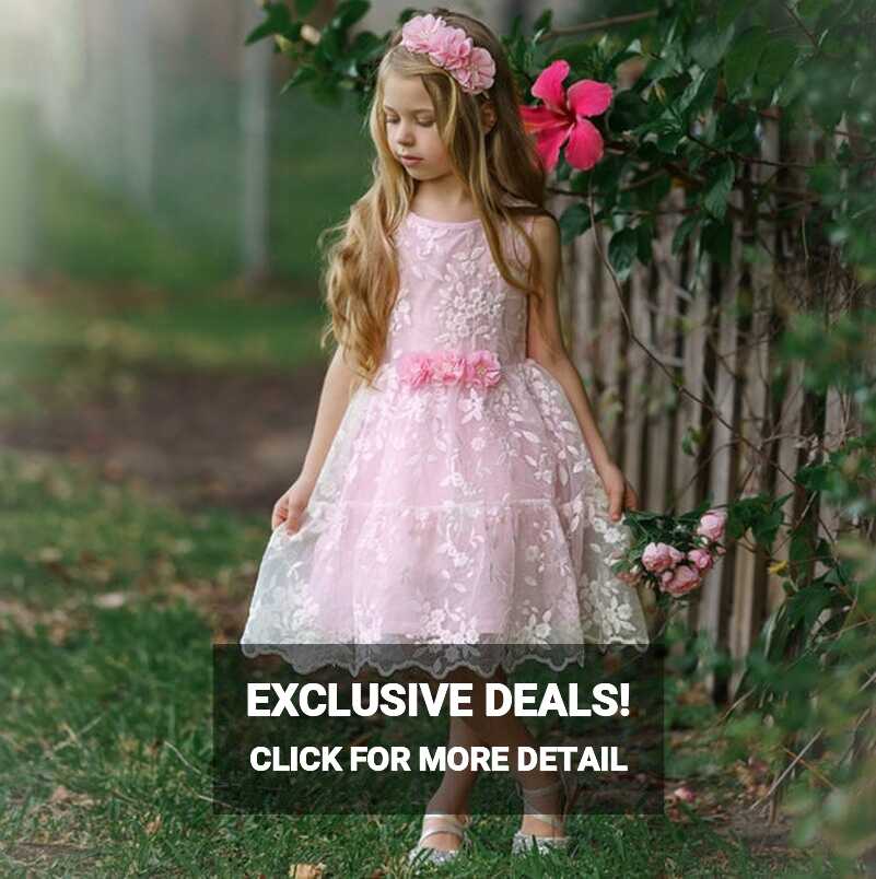 Flower Girl Dress,pink Girls Dress ,girls Lace Dress,easter Dress ...