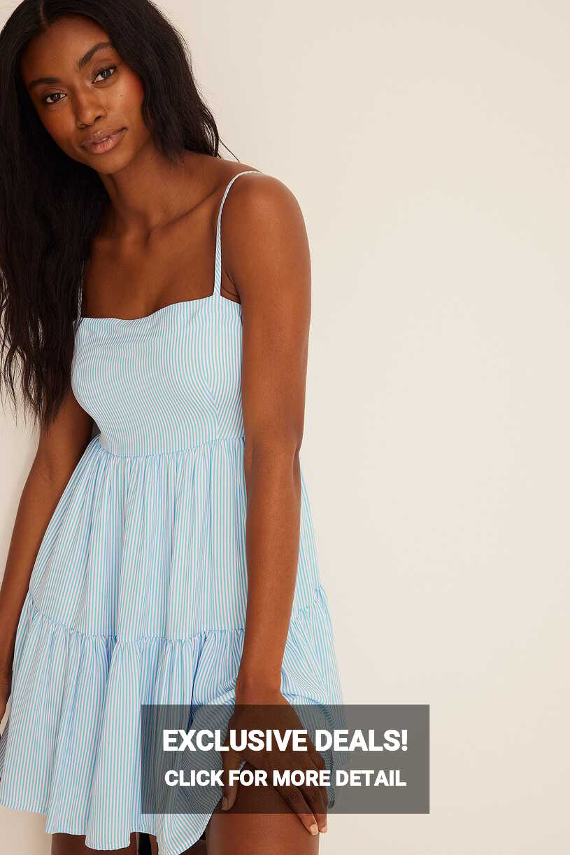 Flowy Mini Dress Blue | NA-KD