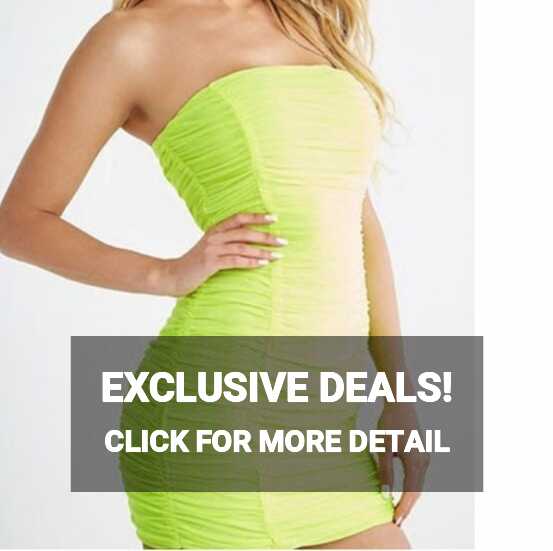 Forever 21 | Dresses | Neon Yellow Green Forever2 Mini Dress ...