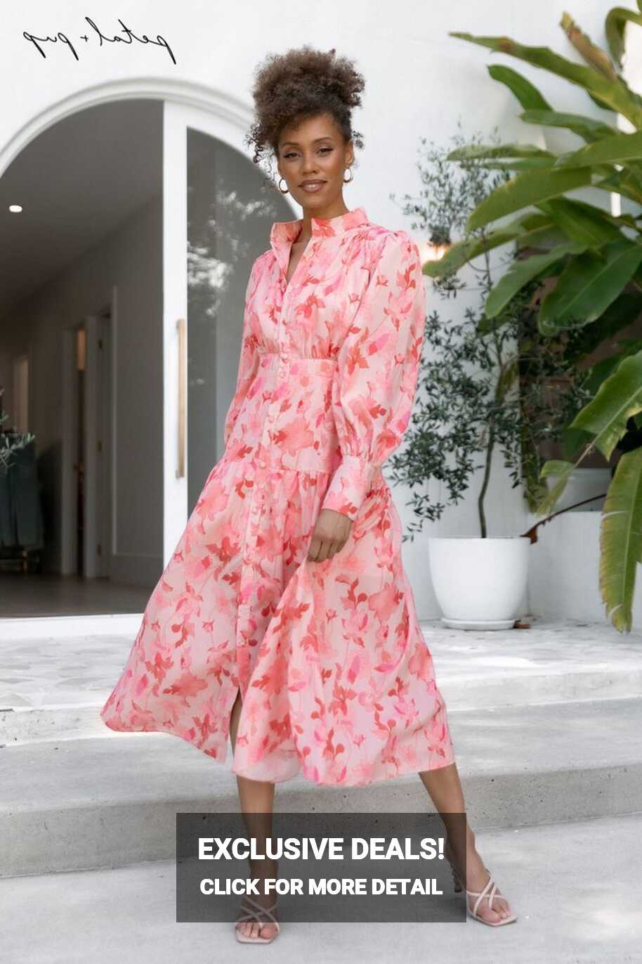 Forever Dress (Pink) - Floral Wedding Guest Dress