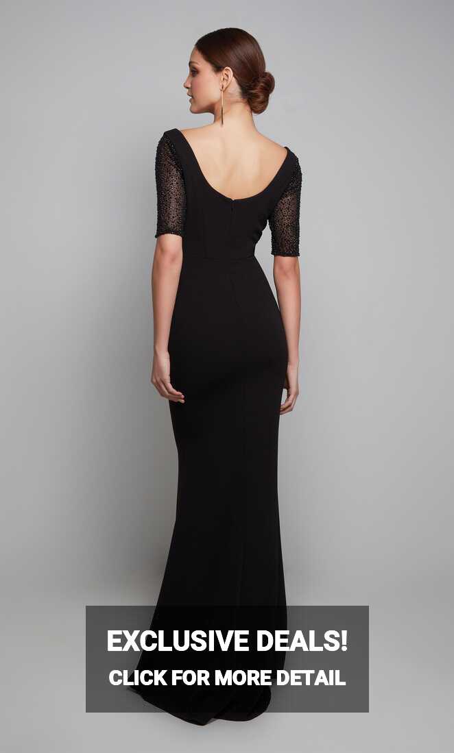 Formal Dress: 27628. Long, Scoop Neck, Straight, Closed Back ...