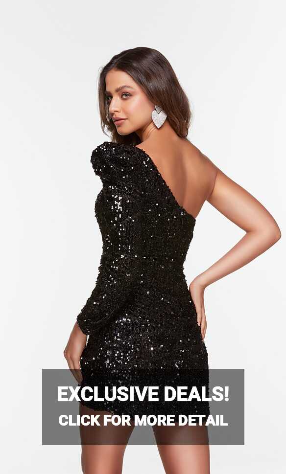 Formal Dress: 4539. Short, One Shoulder, Straight, Closed Back ...