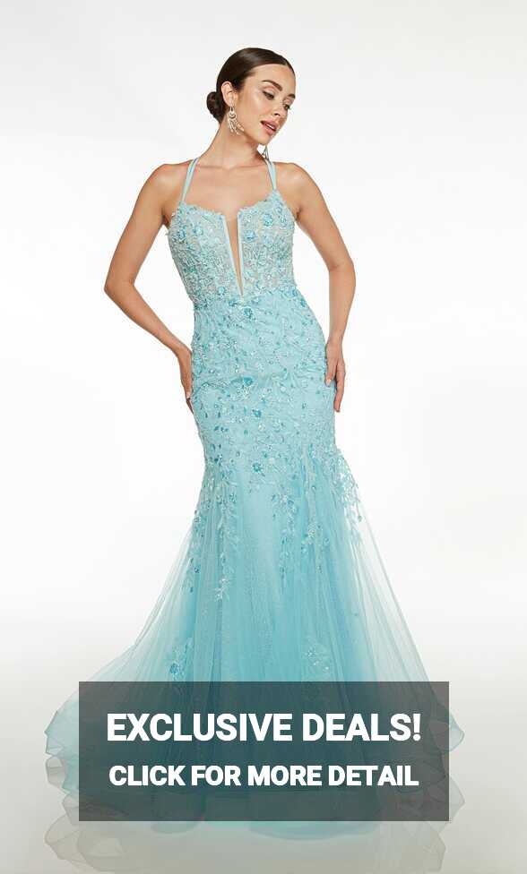 Formal Dress: 61640. Long, Plunging Neckline, Mermaid | Alyce Paris